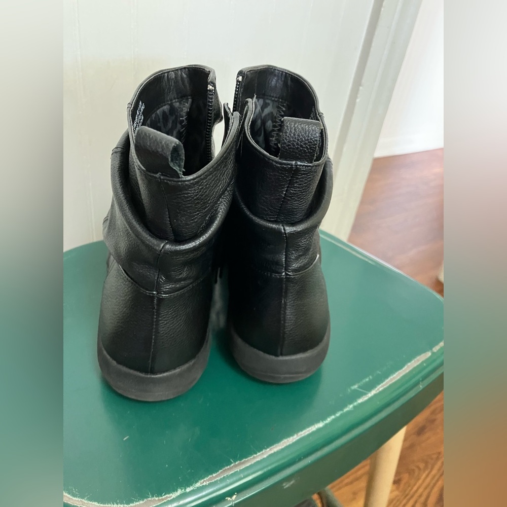 Abeo Exeter Black Leather Slouch Boots 8.5 Women - Picture 3 of 6